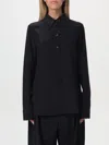 Stella Mccartney Long-sleeved Button-up Shirt In Schwarz