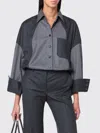 Stella Mccartney Oversized Gray Wool Shirt In Gray