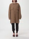Stella Mccartney Felted Wool Oversize Utility Shirt Jacket In Bunt