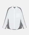 Stella Mccartney Shirting Details Long Sleeve Jumper In Storm Gray