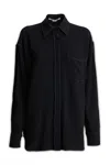 Stella Mccartney Contrast-stitching Long-sleeve Shirt In 1000