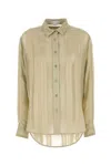 Stella Mccartney Silk Shirt With Collared Neck And Curved Hem