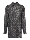 Stella Mccartney Leopard-print Silk Shirt In Gray