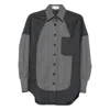 Stella Mccartney Oversized Shirt With Patches In Gray