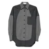 Stella Mccartney Panelled Oversized Shirt In Gray
