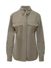 Stella Mccartney Shirt With Buckles In Green