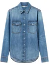 Stella Mccartney Organic Cotton Denim Shirt In Vintage Blue