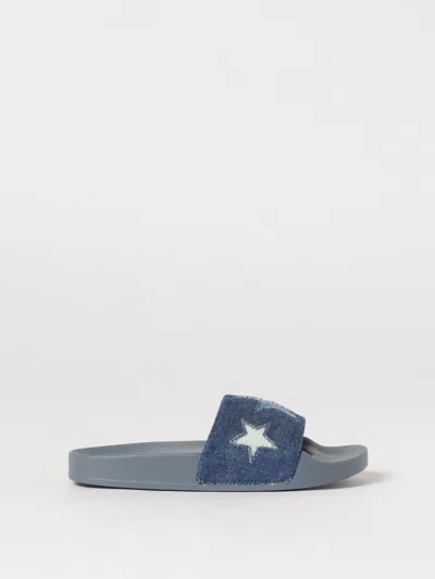 STELLA MCCARTNEY STELLA MCCARTNEY KIDS STAR DENIM AND RUBBER SLIDERS