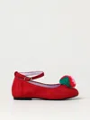 Stella Mccartney Fluffy Fruit Ballerina Shoes In Rot