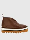 Stella Mccartney Brown Lace Up Boots In Braun