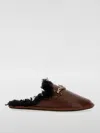 Stella Mccartney Ryder Backless Vegan Plush Teddy-lined Loafers In Kakao