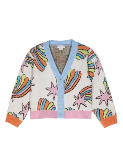 Stella Mccartney Kids' Shooting Stars Cardigan In White