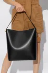 Stella Mccartney Frayme Laced Faux Leather Tote In Black