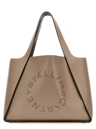 Stella Mccartney Shopping The Logo Bag In Sand