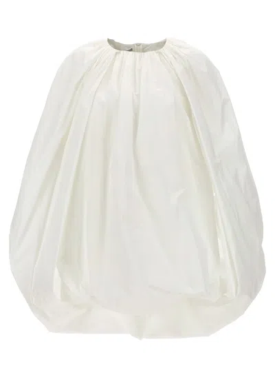 Stella Mccartney Balloon Cape In Bianco