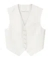 Stella Mccartney Wool Tailoring Short Vest In White