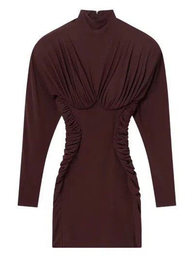 STELLA MCCARTNEY SHORT HIGH-NECK DRESS WITH RUFFLES