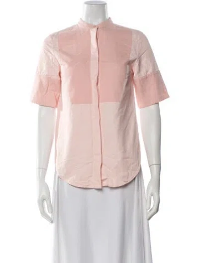 Pre-owned Stella Mccartney Short Sleeve Button-up Top In Pink
