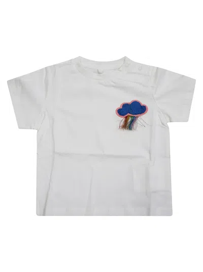 Stella Mccartney Short Sleeve Mini T-shirt For Kids In Bianco