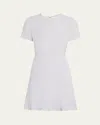 Stella Mccartney Short-sleeve Ruffle-hem Mini Dress In White