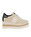 Stella Mccartney Sneakelyse Vegan Colorblock Platform Sneakers In Nude