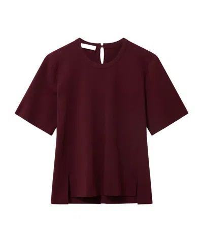 Stella Mccartney Short Sleeve T-shirt In Burgundy