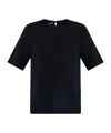 Stella Mccartney Compact-knit T-shirt In Black