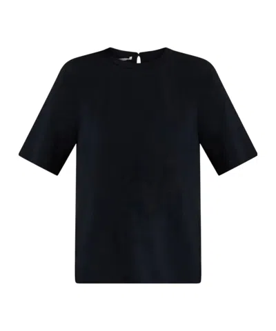 Stella Mccartney Compact-knit T-shirt In Black