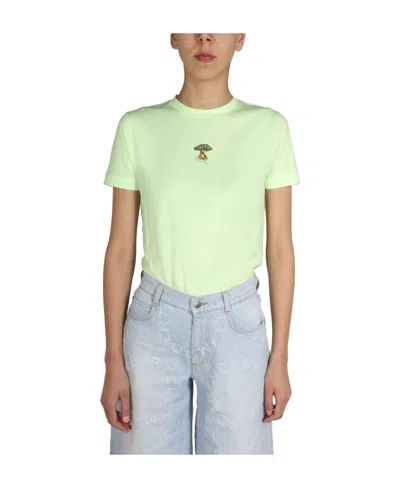 Stella Mccartney Short-sleeved T-shirt With Round Neck In White