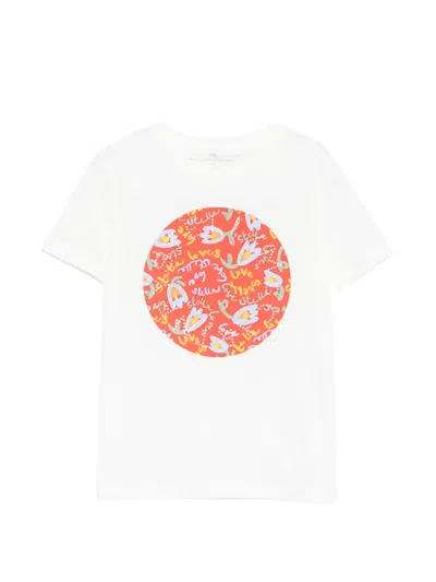 Stella Mccartney Kids' Short-sleeves T-shirt In White