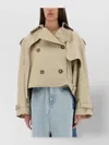 Stella Mccartney Sand Cotton Trench Coat In Brown