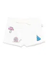 Stella Mccartney Embroidered-motif Shorts In Cream