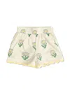 Stella Mccartney Printed Cotton Bermuda Shorts In Cream