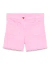 Stella Mccartney Frayed Denim Shorts In Pink