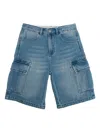 Stella Mccartney Cotton Shorts In Light Blue