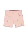 Stella Mccartney Sunflower Print Denim Shorts In Pink