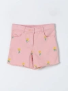 Stella Mccartney Little Girl's & Girl's Sunflowers Gabardine Shorts In Pink