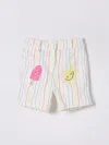 Stella Mccartney White Shorts For Baby Girl With Ice Cream In Yellow Cream