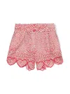 Stella Mccartney Cotton Voile Aop Shorts In Red