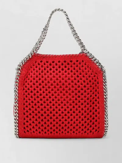 Stella Mccartney Shoulder Bag Chain Strap Open Knit Design