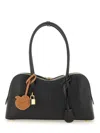 Stella Mccartney Womens Ryder Embossed Vegan-leather Shoulder Bag Black In Black