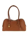 Stella Mccartney Medium Structured Shoulder Bag With Top Handles In Brown