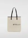 Stella Mccartney White Canvas Bag With Concealed Fastening In Beige