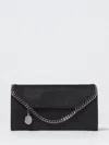 Stella Mccartney Falabella Continental Chain Wallet In Black