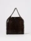 Stella Mccartney Falabella Mini Tote Bag With Snake Print In Brown