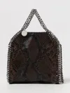 Stella Mccartney Womens Espresso Mini Falabella Snake-print Faux-leather Tote Bag In Brown