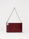 Stella Mccartney Falabella Chained Shoulder Bag In Burgundy
