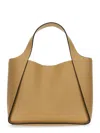 Stella Mccartney Logo Top Handle Crossbody Tote Bag In Beige