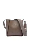 Stella Mccartney Squared Logo Crossbody Bag In Brown