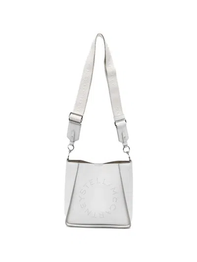 Stella Mccartney Shoulder Bag With Logo Detail In Gray